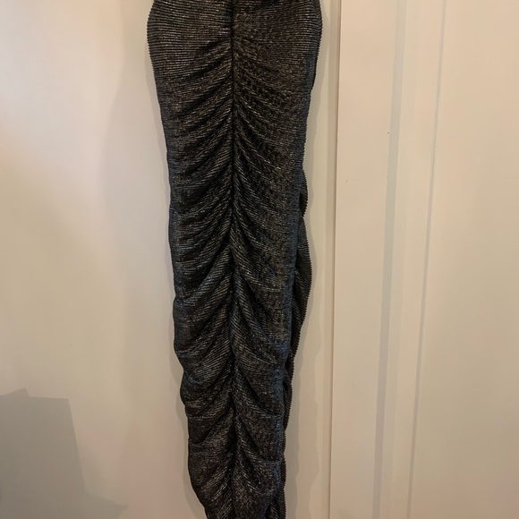 Long black and silver sparkly dress by Line and Dot - Picture 2 of 7